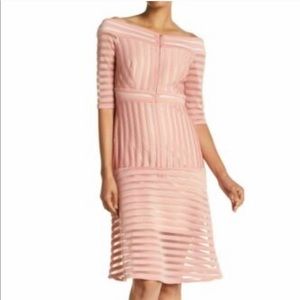 JAX Black Label Missy Mesh Striped Dress